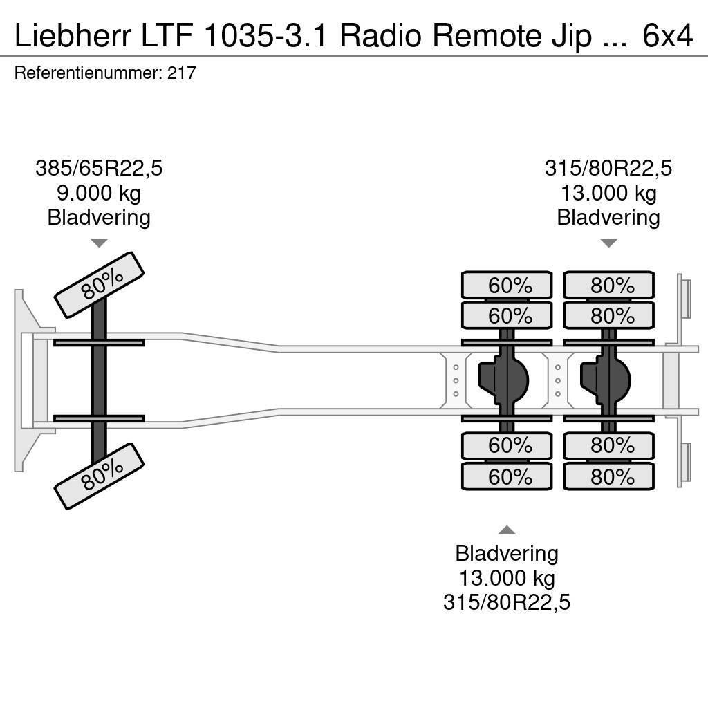 Liebherr LTF 1035-3.1 Radio Remote Jip Scania P360 6x4 Euro Żurawie szosowo-terenowe