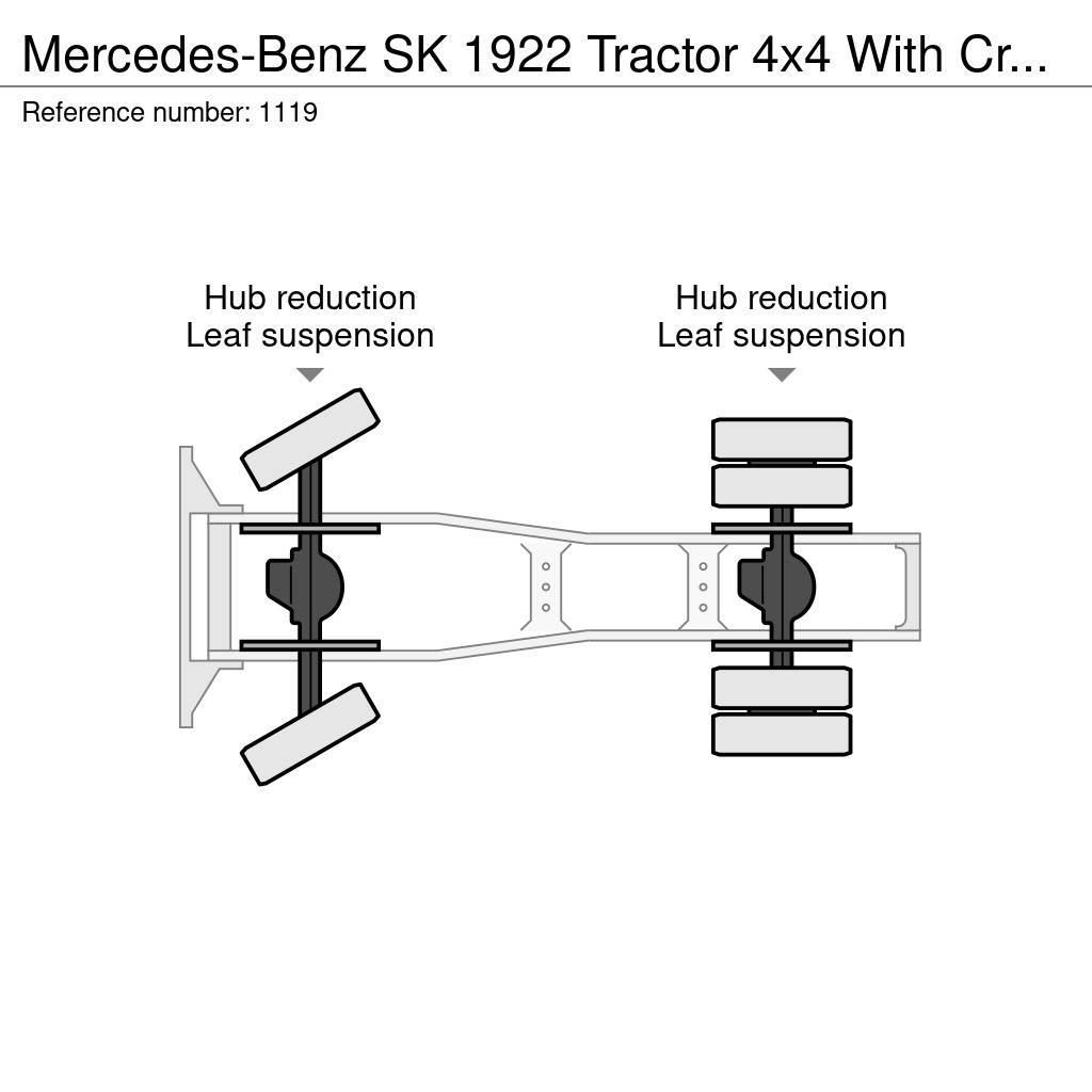 Mercedes-Benz SK 1922 Tractor 4x4 With Crane Full Spring V6 Big Ciągniki siodłowe