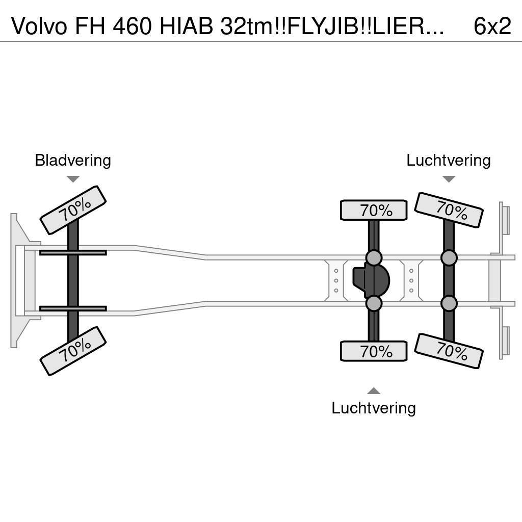 Volvo FH 460 HIAB 32tm!!FLYJIB!!LIER/WINSCH/WINDE!!EURO6 Żurawie szosowo-terenowe