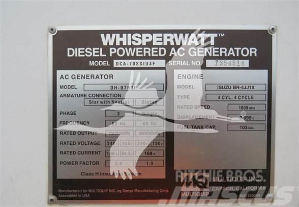 MultiQuip WHISPERWATT DCA70SSIU4F Agregaty prądotwórcze gazowe