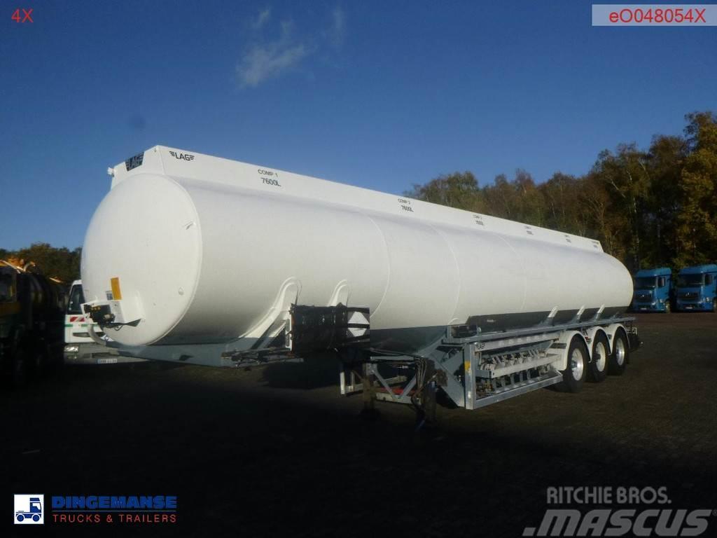 LAG Fuel tank alu 44.5 m3 / 6 comp + pump Tanker semi-trailers