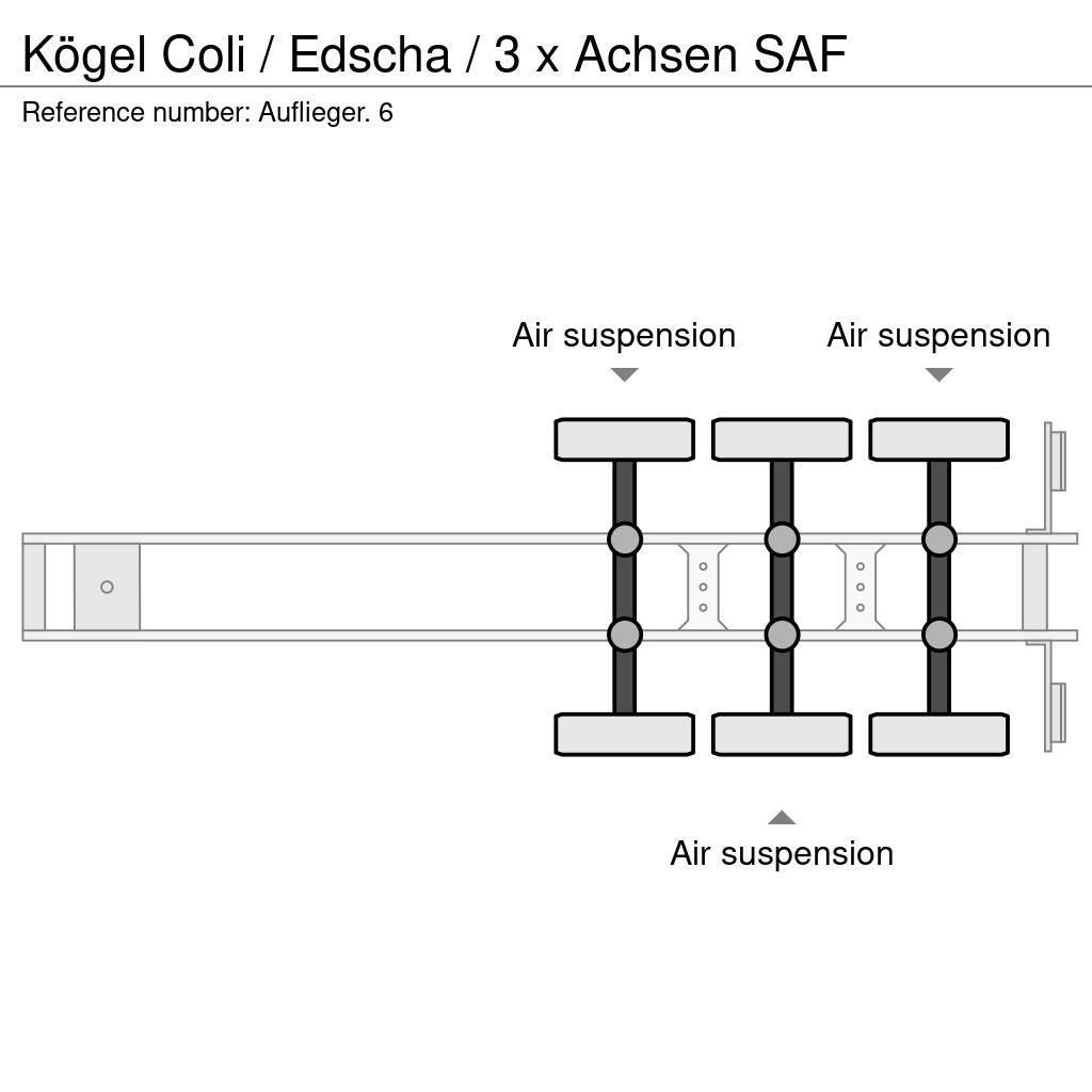 Kögel Coli / Edscha / 3 x Achsen SAF Curtainsider semi-trailers
