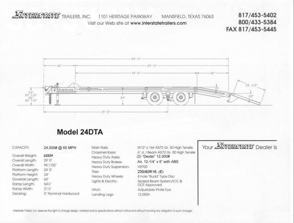 Interstate 24DTA Vehicle transport trailers