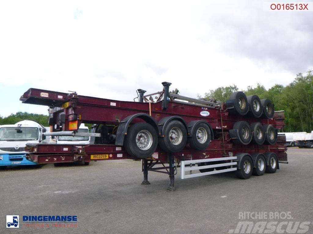 Dennison Stack - 4 x container trailer 40 ft Containerframe semi-trailers