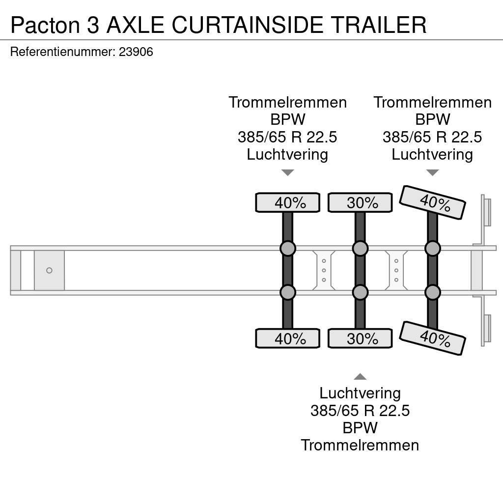 Pacton 3 AXLE CURTAINSIDE TRAILER Curtainsider semi-trailers