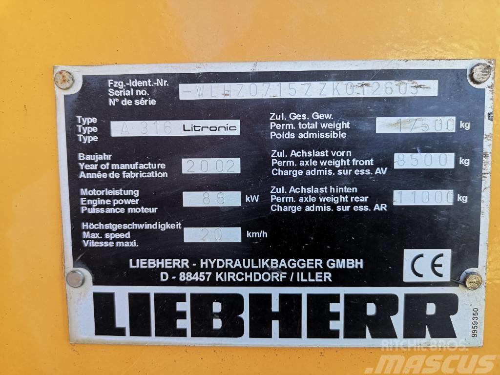 Liebherr A 316 Litronic Wheeled excavators