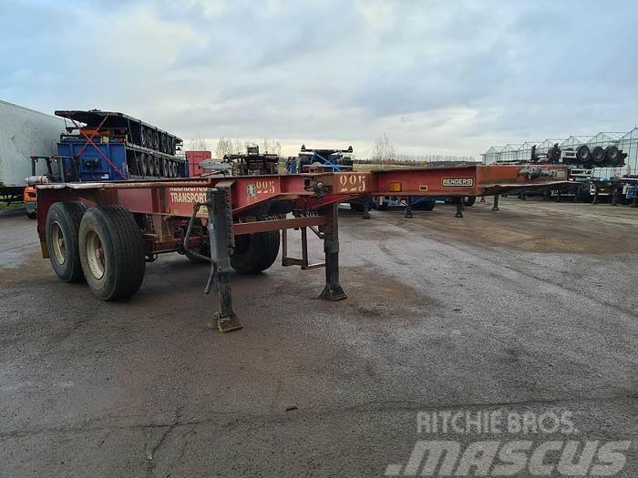Renders 2 AXLE 20 FT CONTAINER CHASSIS BPW DRUM Containerframe semi-trailers