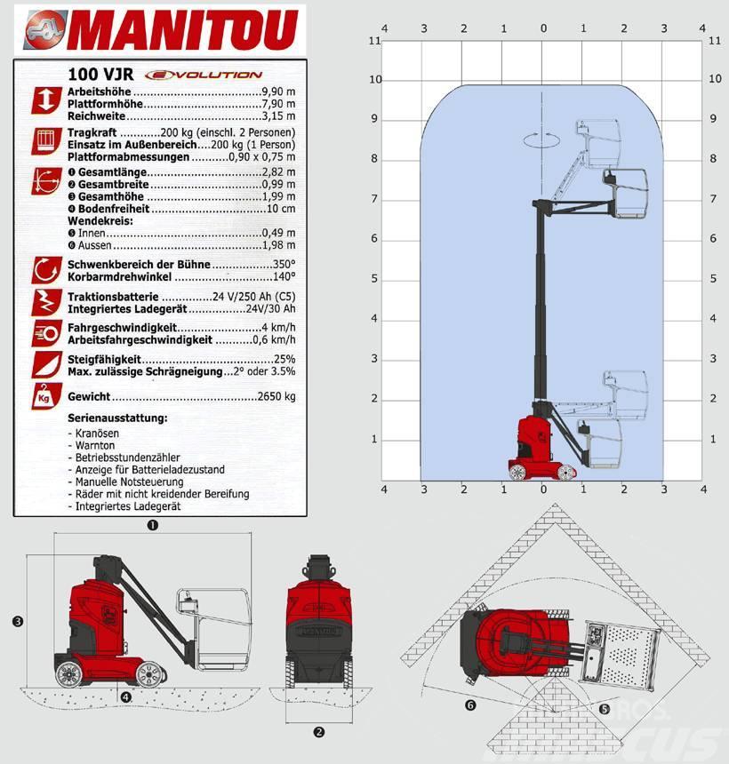 Manitou 100 VJR Articulated boom lifts