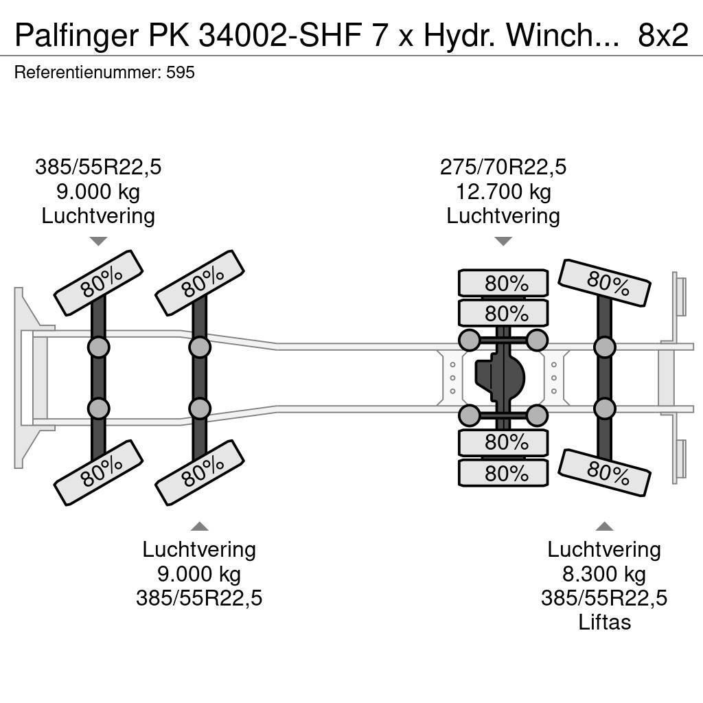 Palfinger PK 34002-SHF  7 x Hydr.  Winch  Scania R580 8x2  E All terrain cranes