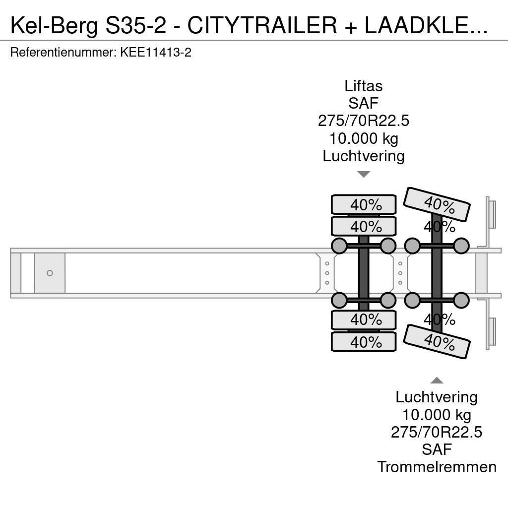 Kel-Berg S35-2 - CITYTRAILER + LAADKLEP + STEERING AXLE + L Curtainsider semi-trailers