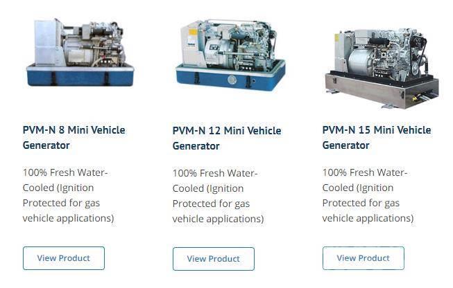 Fischer Panda generator Vehicle AC 15 Mini PVK-U Series Diesel Generators