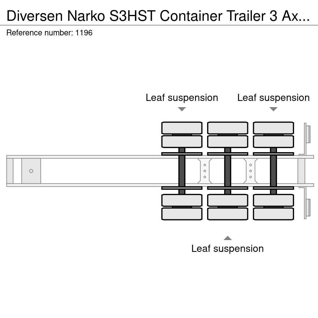 Närko S3HST Container Trailer 3 Axle BPW Containerframe semi-trailers