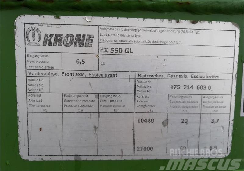 Krone ZX 550 GL General purpose trailers