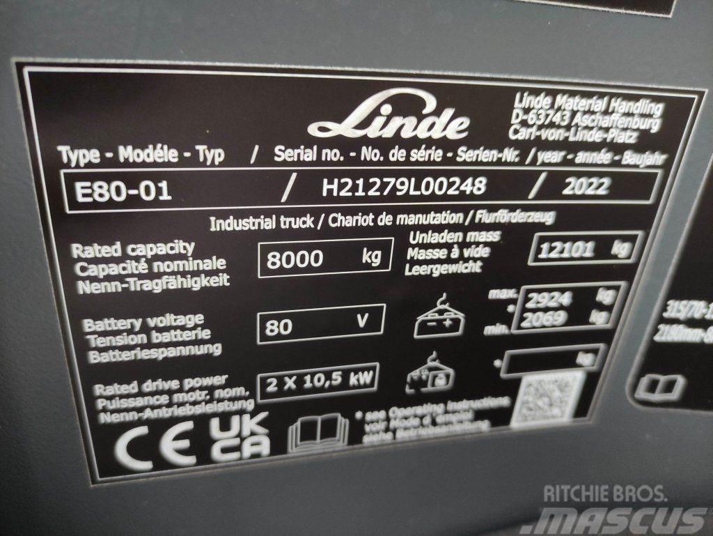Linde E80-600 Electric forklift trucks