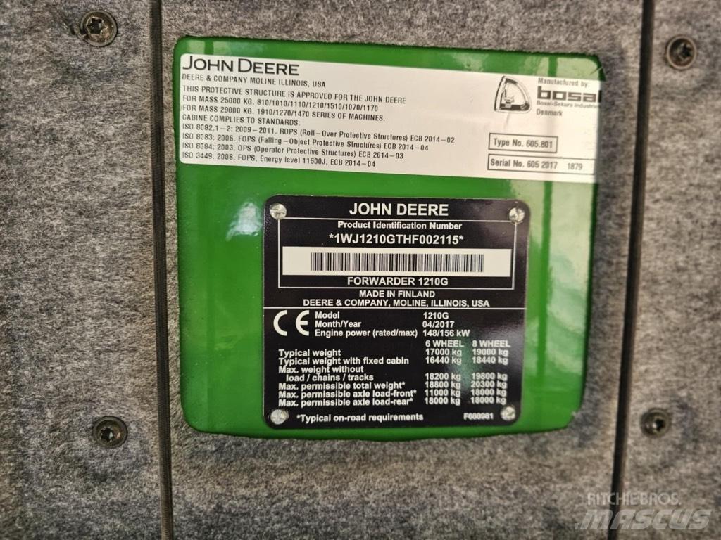 John Deere 1210 G Harwestery