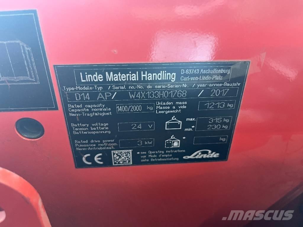 Linde D 14 AP Samojezdne maszyny do załadunku