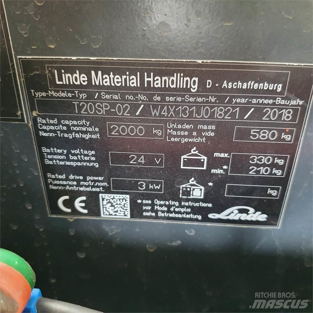 Linde T20SP kurz Wózki widłowe unoszące