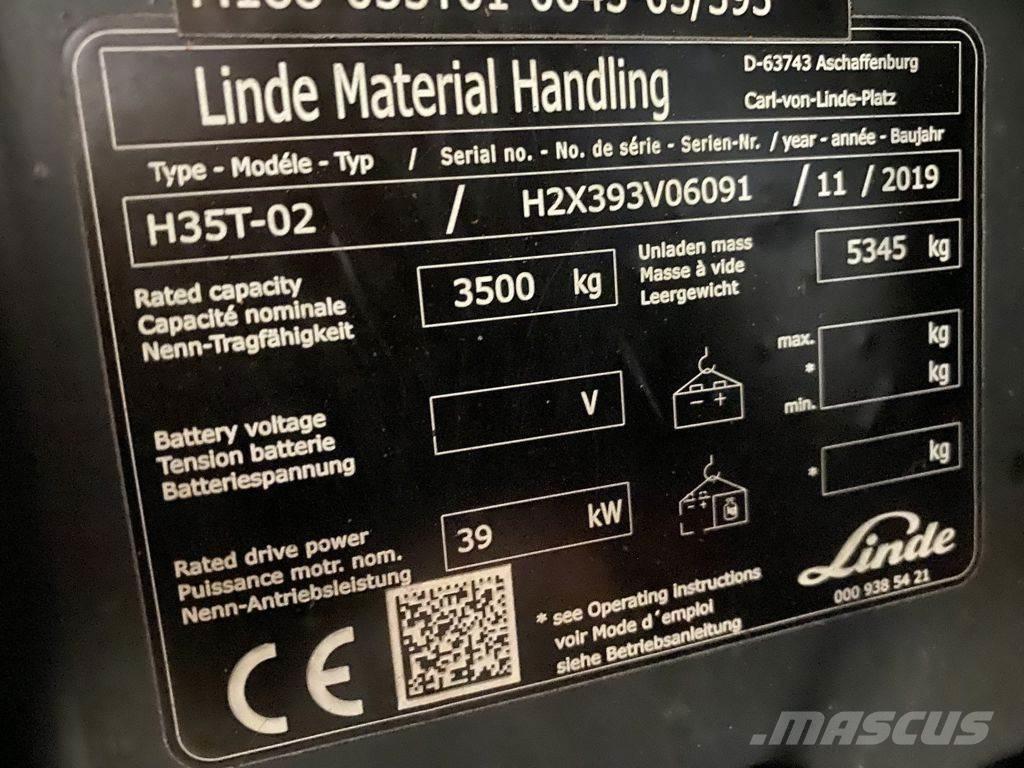 Linde H35T-02 Wózki LPG