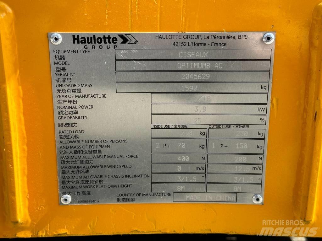 Haulotte OPTIMUM 8 Podnośniki nożycowe