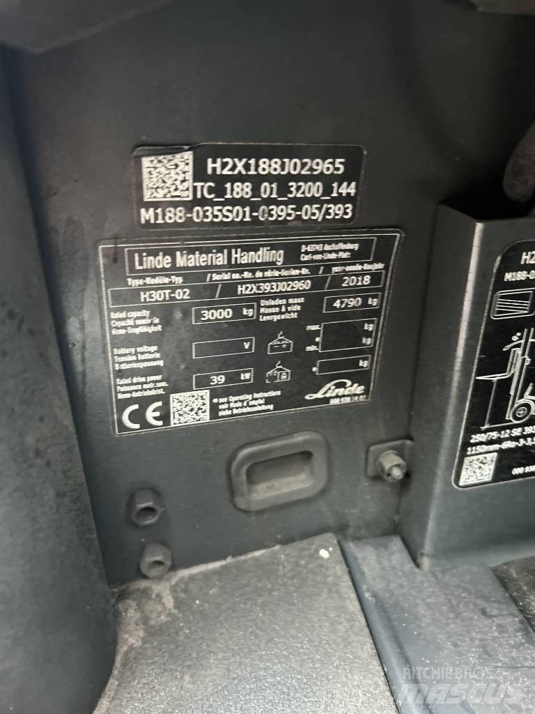 Linde H30T-02 Wózki LPG