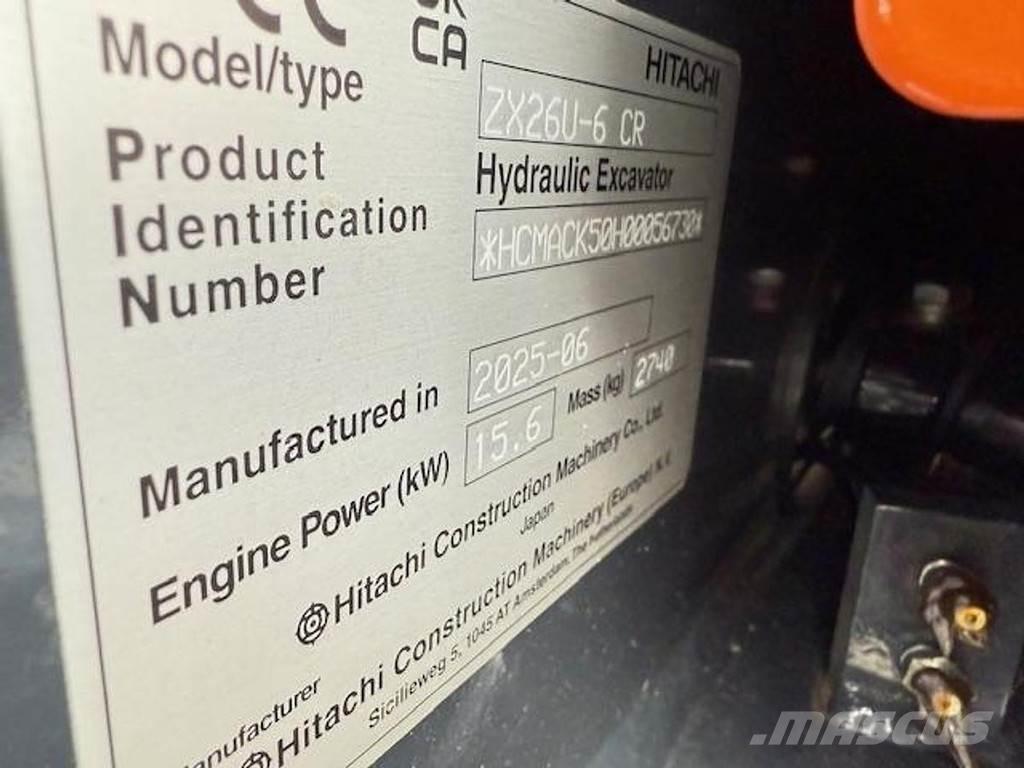 Hitachi ZX26 U-6 Minikoparki