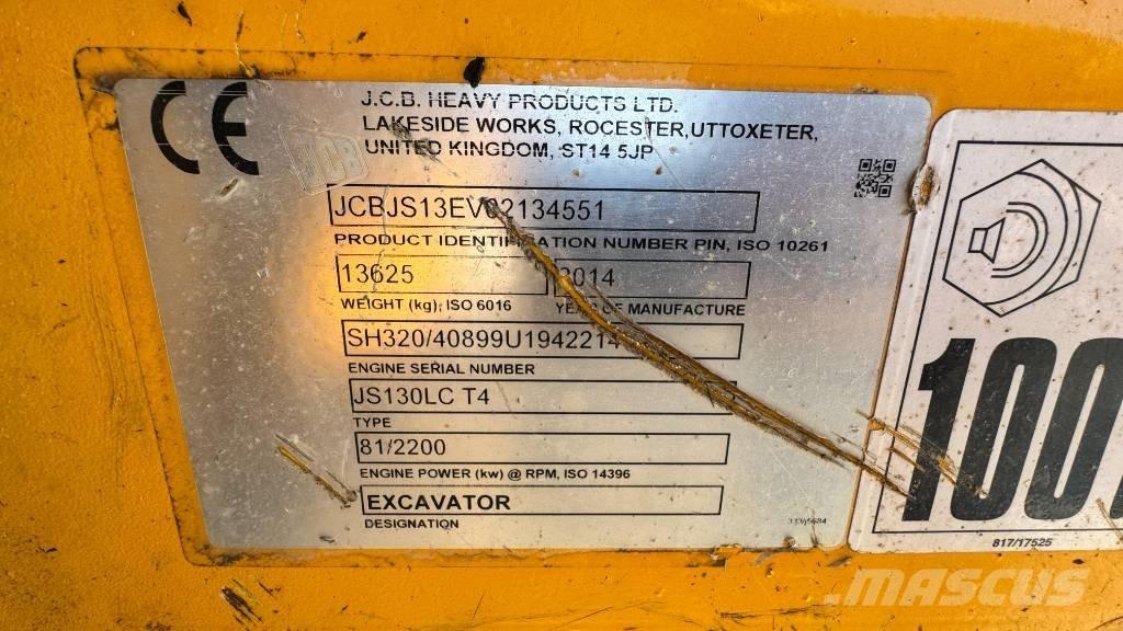 JCB JS 130 LC Koparki gąsienicowe