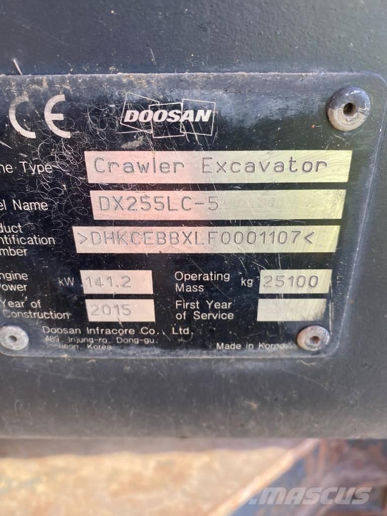 Doosan DX 255 LC-5 Koparki gąsienicowe