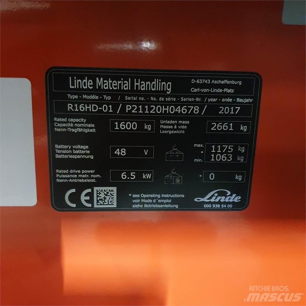 Linde R16HD Wózki widłowe wysokiego składowania