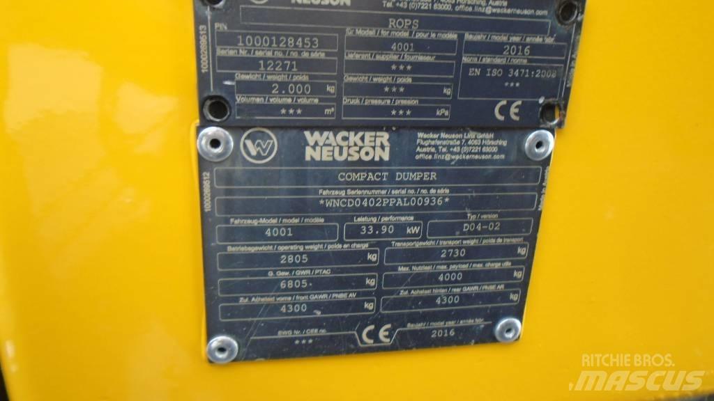 Wacker Neuson 4001 s Wozidła kolebkowe