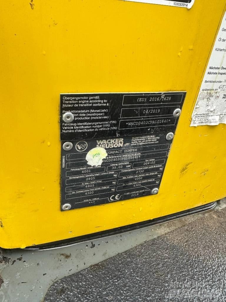 Wacker Neuson 4001 Wozidła kolebkowe