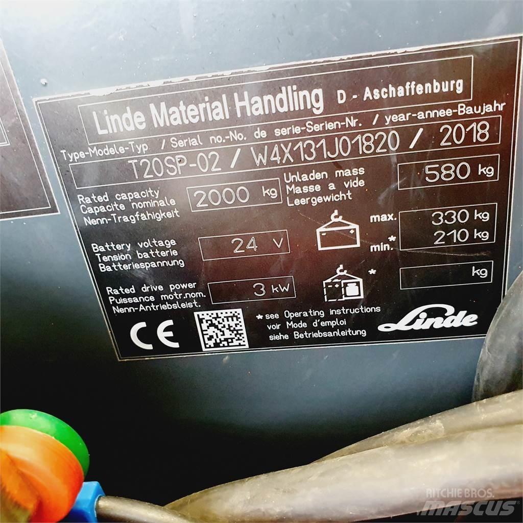 Linde T20SP kurz Wózki widłowe unoszące