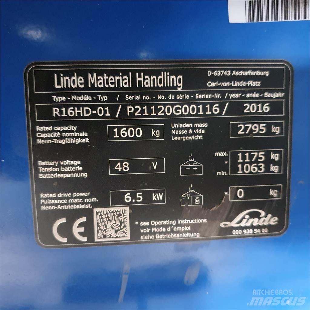 Linde R16HD Wózki widłowe wysokiego składowania