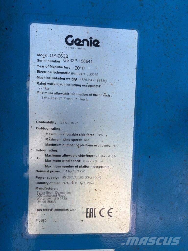Genie GS 2632 Podnośniki nożycowe
