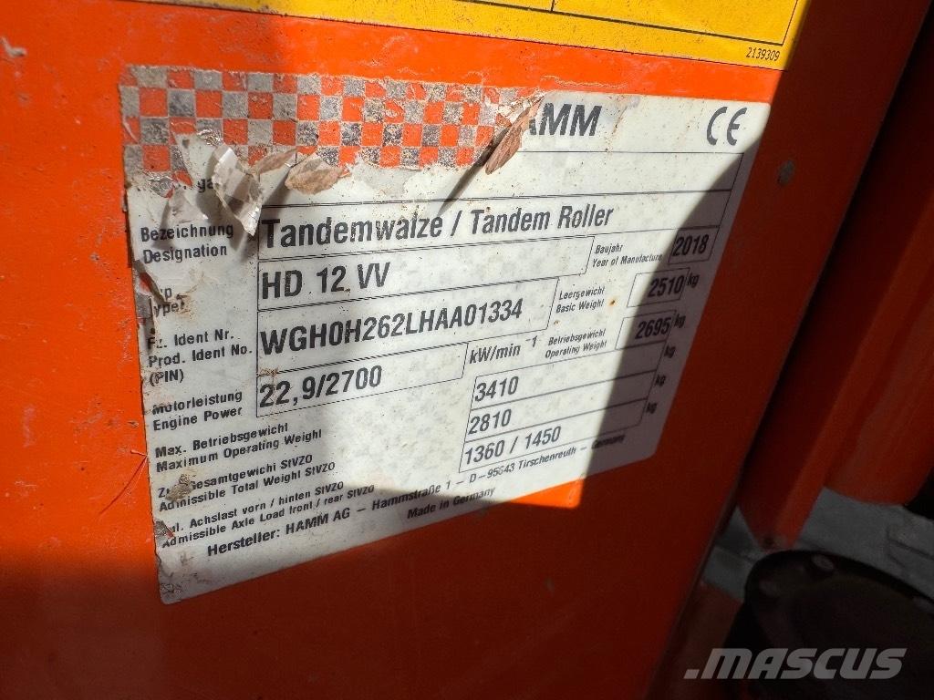 Hamm HD 12 VV Walce dwubębnowe