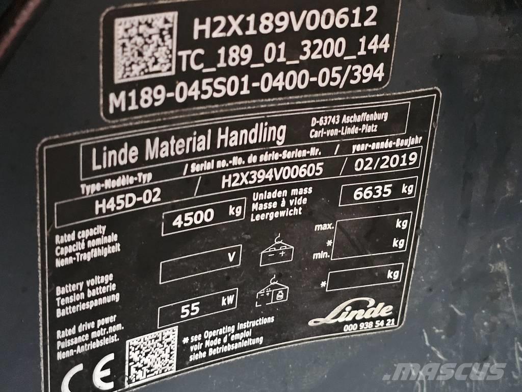 Linde H45D-02 Wózki Diesla