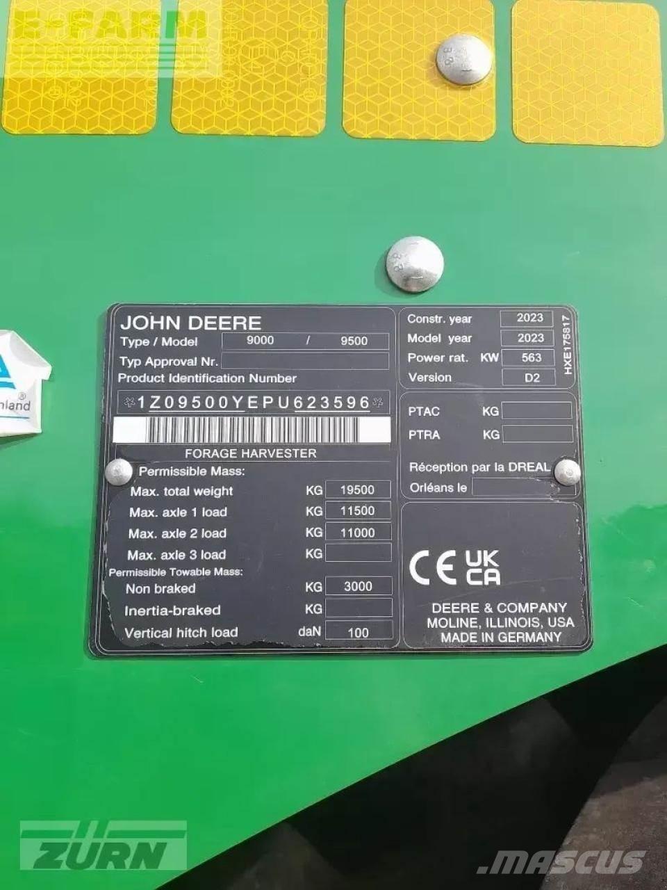 John Deere 9500 Sieczkarnie samojezdne