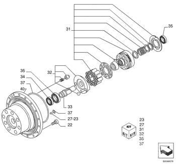 Kobelco - ax - 71470981 Przekładnie i skrzynie biegów