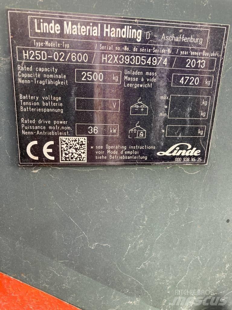 Linde H25D/600/393 Wózki Diesla