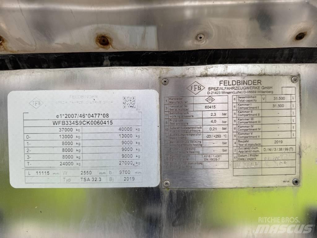 Feldbinder TSA 32.3 Przyczepy cysterny