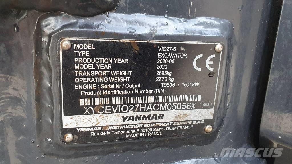 Yanmar VIO 27-6 Minikoparki