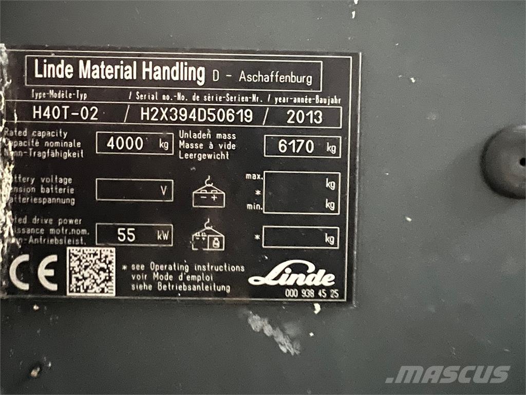 Linde H40T-02 Wózki LPG