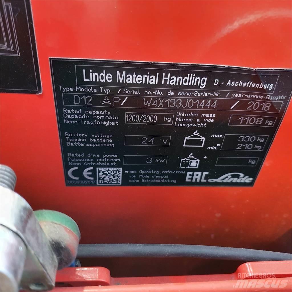 Linde D12AP Wózki widłowe unoszące z dyszlem