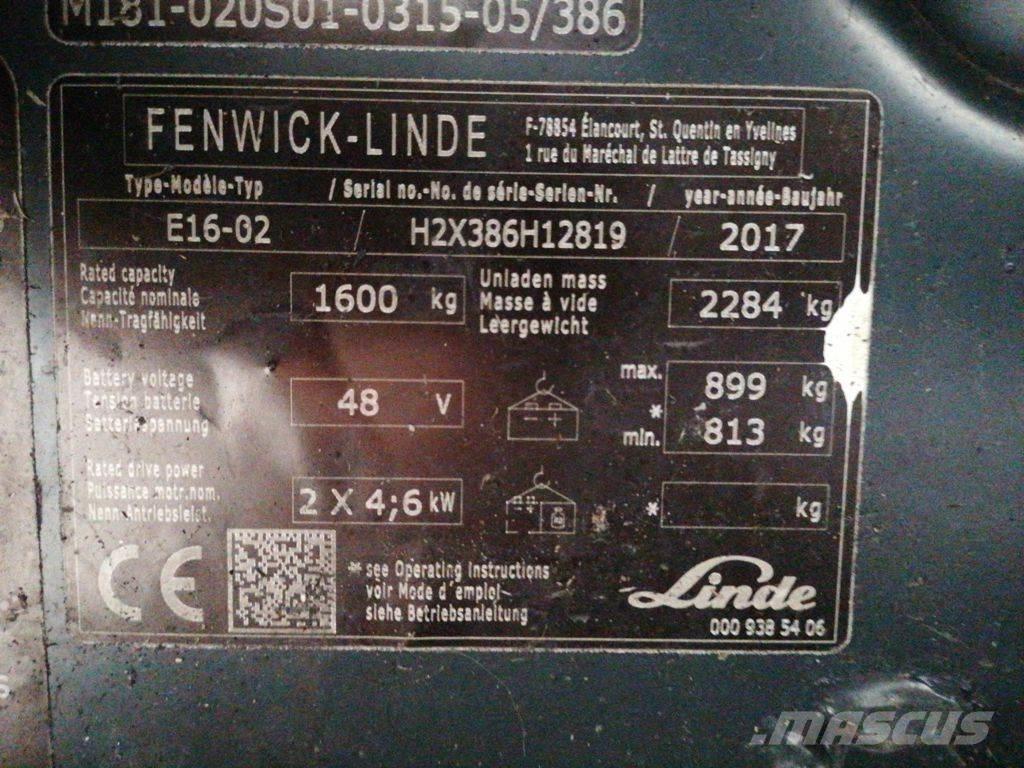 Linde E16-02 Wózki elektryczne
