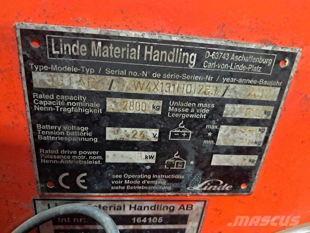 Linde T30 Wózki widłowe unoszące