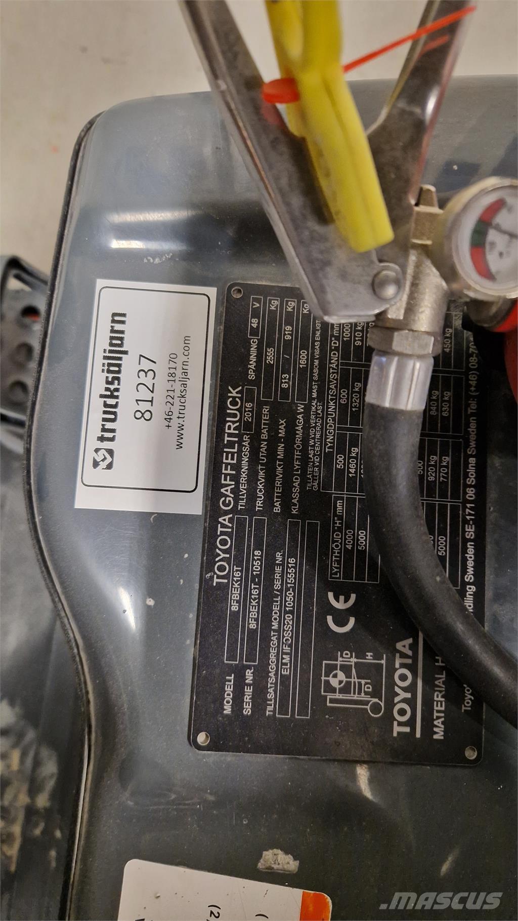 Toyota 8FBEK16T Wózki elektryczne