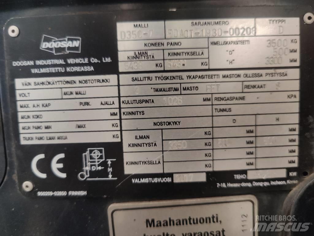 Doosan D 35 C-7 Wózki Diesla