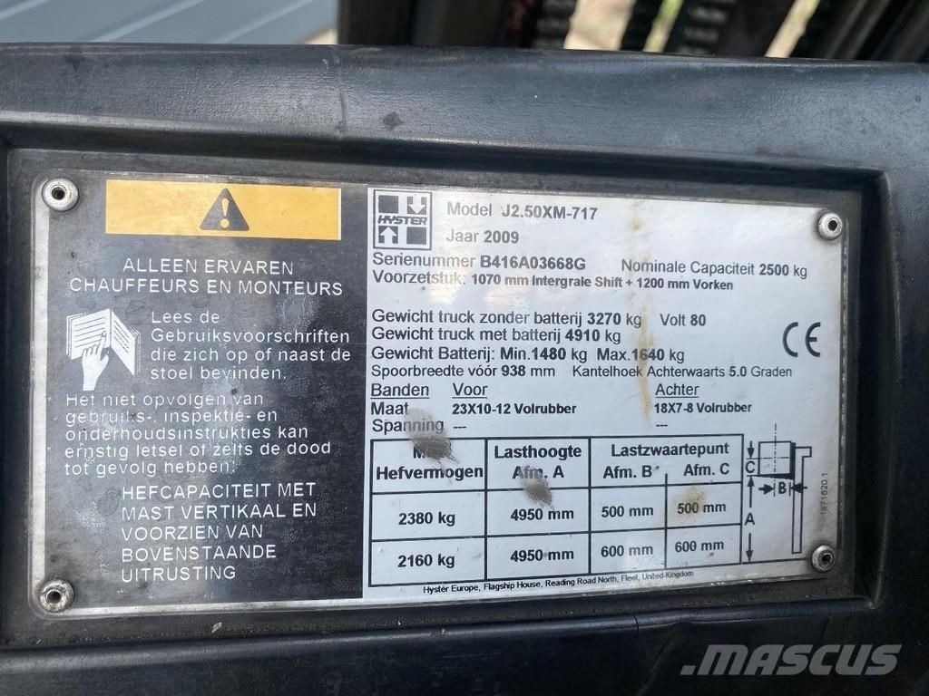 Hyster J2.50XM Wózki elektryczne