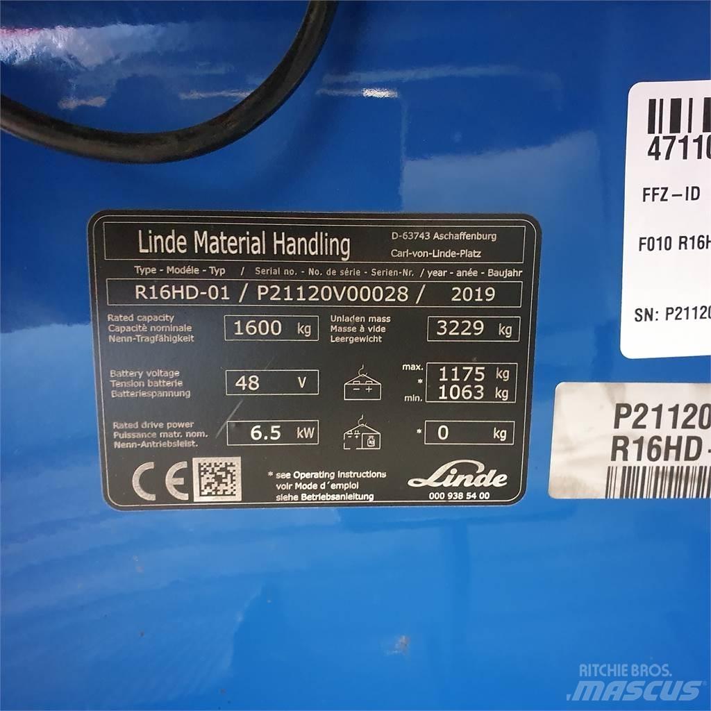 Linde R16HD Wózki widłowe wysokiego składowania