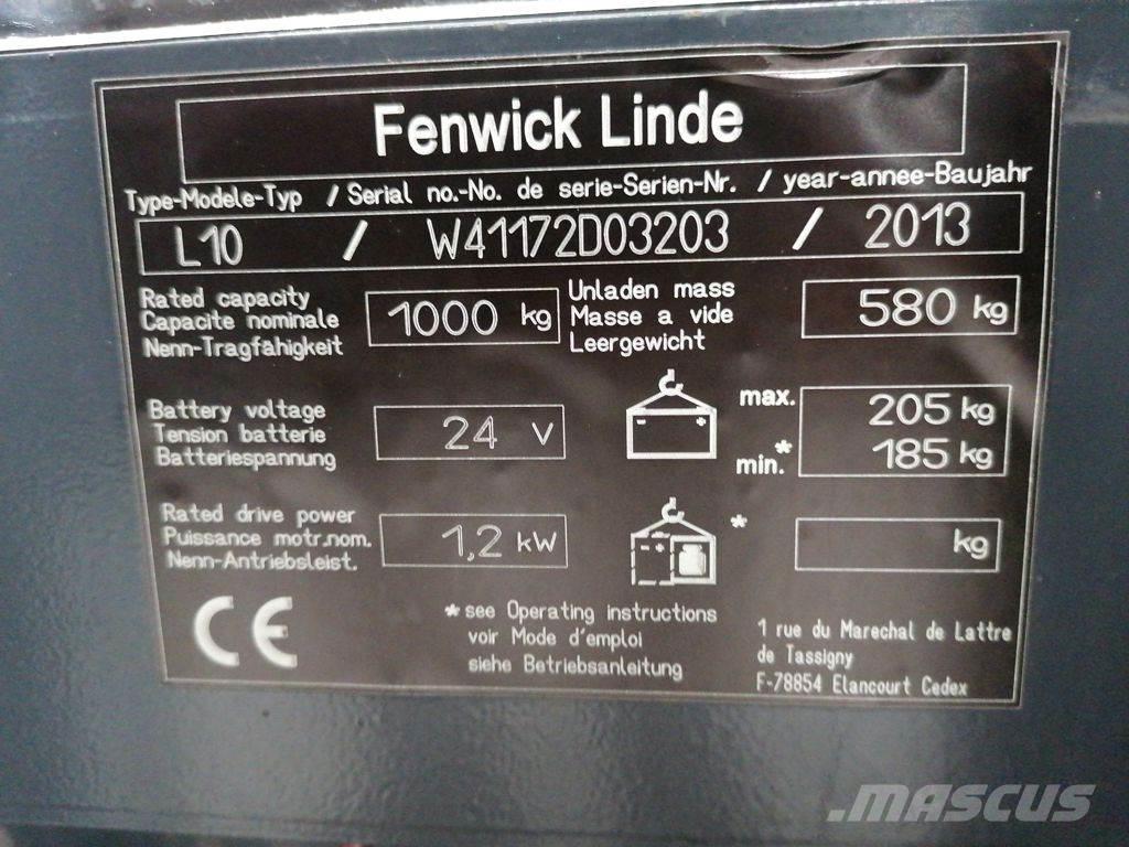 Linde L10 Wózki widłowe unoszące z dyszlem
