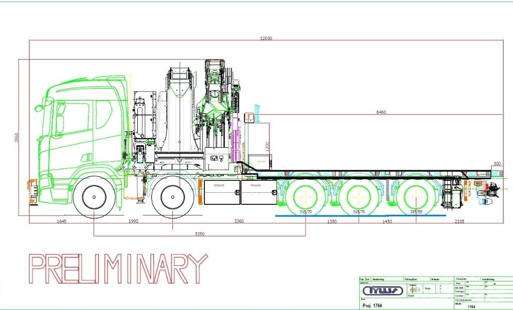 Scania R660 Żurawie samochodowe